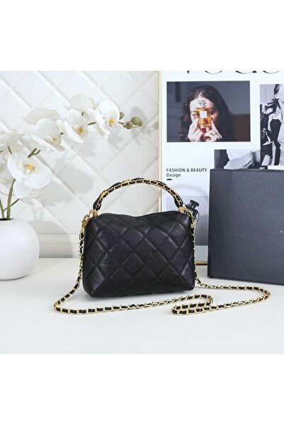 Generic TOP Choice Elegant Quilted Chenelly Top Handle Crossbody Bag with Cha...