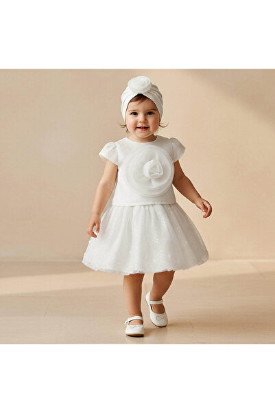 Juniors Crew Neck Short Sleeves Top and Skirt with Turban Cap