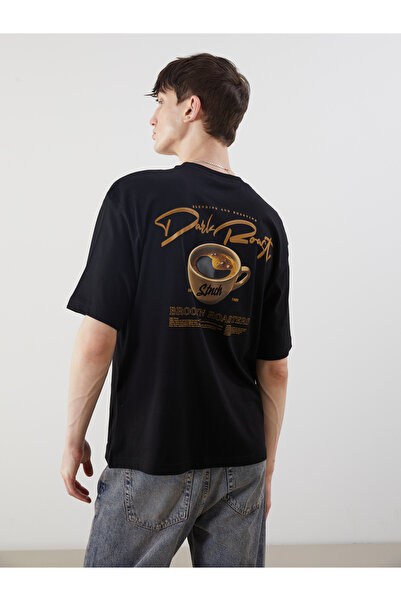 LC Waikiki Tricou bărbătesc din jerseu imprimat cu guler rotund