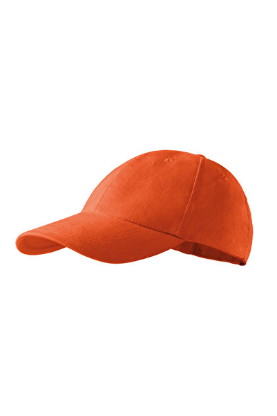 Malfini Sapca 6P, unisex, ajustabila, portocalie