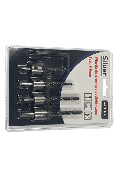 AS Silver Burghiu din lemn de argint cu draga 3-6mm 5 bucăți