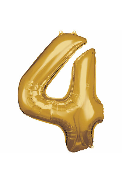 AMSCAN Folie balon mare număr 4 aur 65x86cm ambalat 9906269