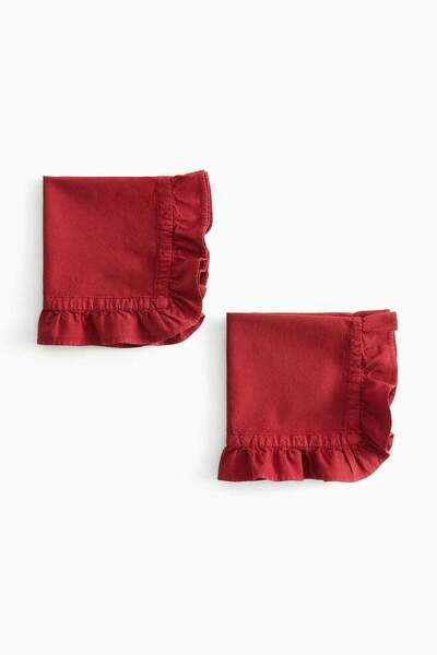 H&M 2-pack frill-trimmed napkins