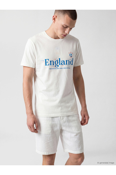 LC Waikiki Tricou bărbătesc imprimat cu Marea Britanie pentru Cupa Mondială F...