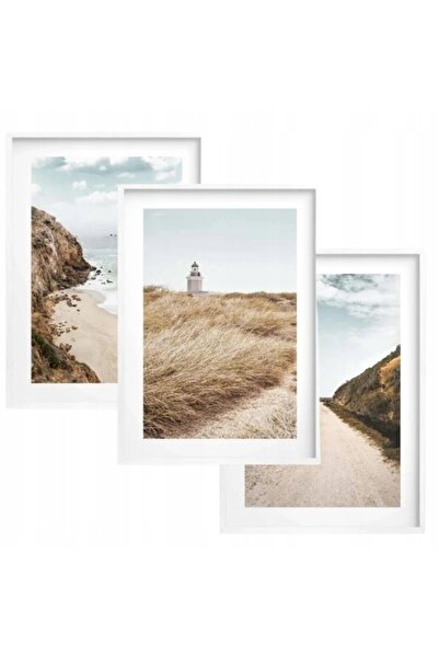 DecoWalls Set Postere In Rama, Decowalls, Plaja Mare, 30x40 cm, Tiparite In T...