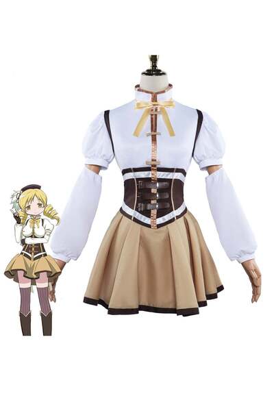 Generic Puella Magi Madoka Magica Tomoe Mami Combat Suit Upgraded Version Cos...