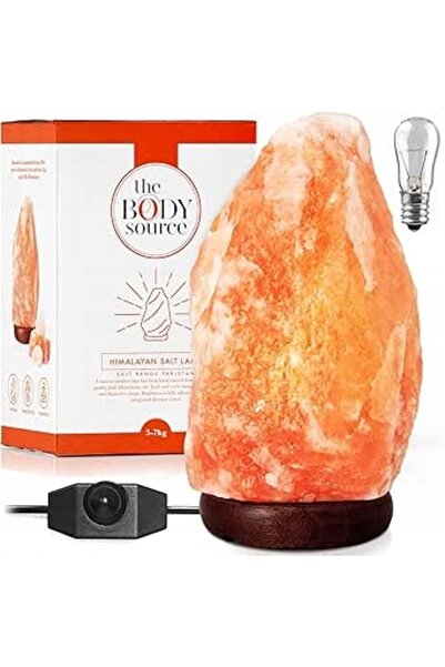 Kraft&dele Lampă cu sare himalayană 5-7kg, Lampă de noapte, Ionizator cu sare...