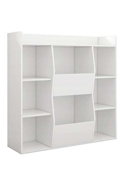 Muvu Bibliotecă spațioasă pentru birou deschis, albă, stil scandinav, mare 10...