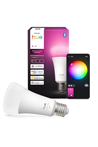 Philips Hue Bec inteligent cu lumină albă și ambientală colorată A60 E27 1600 lm