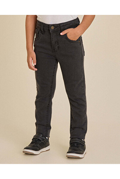 REDTAG Boys Black 5 Pocket Jeans