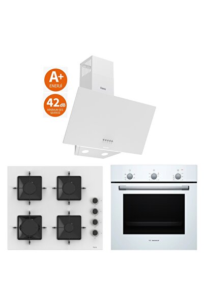 Bosch & Ferre New Daylight 3 lü Ankastre Set - Ultra Sessiz Davlumbaz - 42 dB...