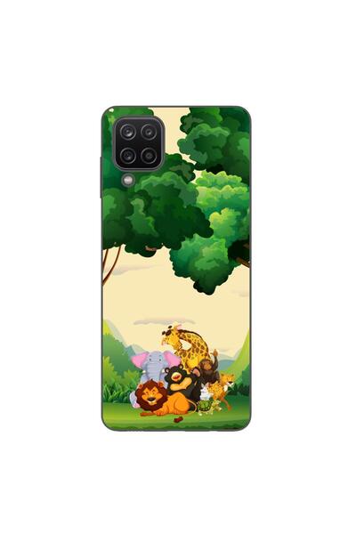 OEM Husa compatibila cu Samsung Galaxy A12 Silicon Gel Tpu Model Jungla cu An...