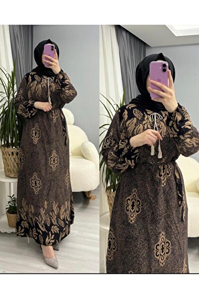 suphan tekstil فستان من الفيسكون المزخرف بالترتر