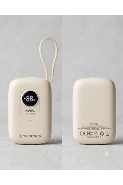 MRKAY 20000mAh Powerbank, Entegre Kablolu, 22.5W Süper Hızlı Şarj Desteği, Ta...