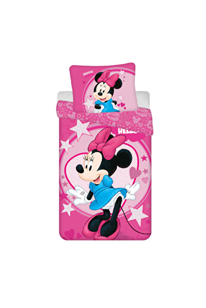 Minnie Mouse Set lenjerie de pat Disney pentru copii, 2 piese, 140x200 cm, Mu...
