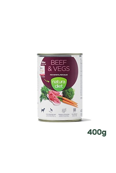 Natura Diet Hrană umedă pentru câini, Vită și Legume, 400g, Hipoalergenică, P...