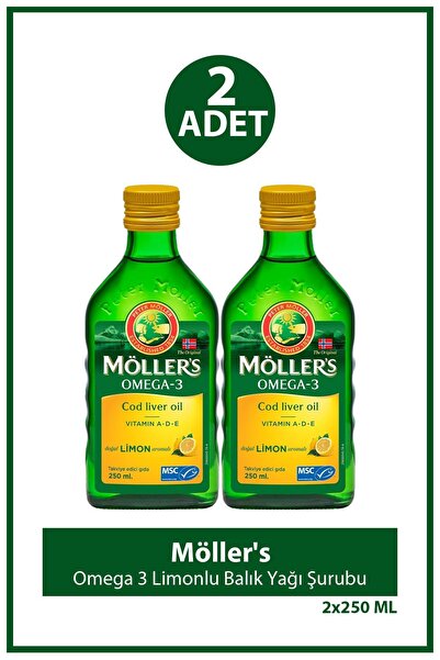 Möller's Omega 3 Limonlu Balık Yağı Şurubu 250 ml 2 Adet