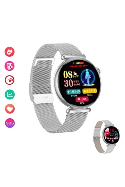 Lommad Smartwatch AMOLED 1.32” cu ECG, glicemie fara intepare, apeluri Blueto...