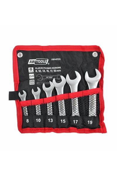 AwTools Set chei combinate scurte 6 bucăți /8mm-19mm/ (8,10,13,15,17,19mm)