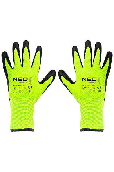 NEO Mănuși de lucru încălzite, nailon acoperit cu latex, 4142X, mărimea 8