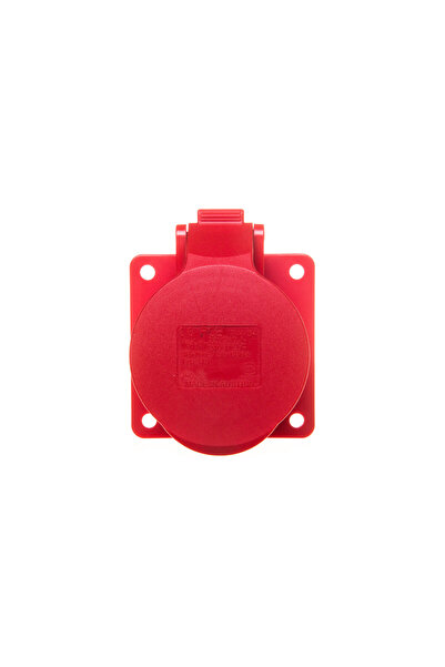 PCE Soclu de bord 16A 5P 400V/75x75/ roșu IP44 TWIST 315-6f7