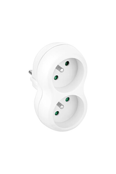 LP Elgotech Adaptor splitter cu 2 prize cu protecție la supratensiune R-20CA