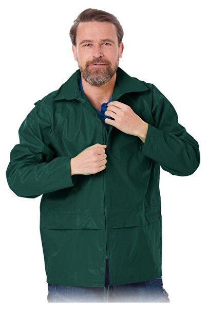 Un 143940592 Jachetă de ploaie cu glugă verde KPNPZ L