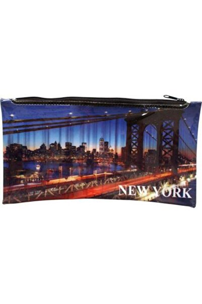 Panta Plast Husă pentru creioane din PP cu imprimeu cu fermoar New York