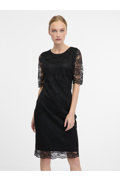 ORSAY Rochie neagră de damă până la genunchi