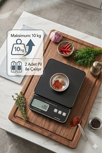 Ozsport 10 Kg Hassas Dijital Mutfak Tartısı - Terazisi Dara Fonksiyonlu Digit...