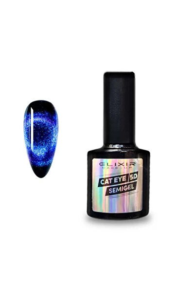Elixir Εφέ Cat Eye 5D Ημι-τζελ Ημι-μόνιμο Βερνίκι Νυχιών 1163 Μωβ Γάτα Μωβ 8ml