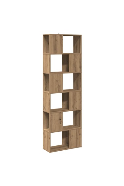 vidaxl Bibliotecă/Separator de cameră, Stejar artizanal, 60x24x186 cm