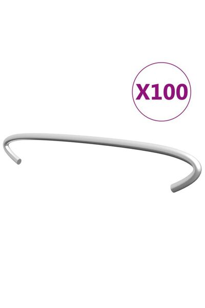 vidaxl Cârlige pentru gabioane, 100 buc., Oțel galvanizat, 15 cm