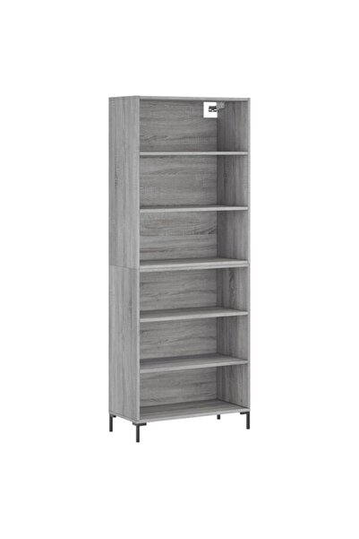 vidaxl Dulap înalt, gri Sonoma, 69.5 x 32.5 x 180 cm, lemn prelucrat