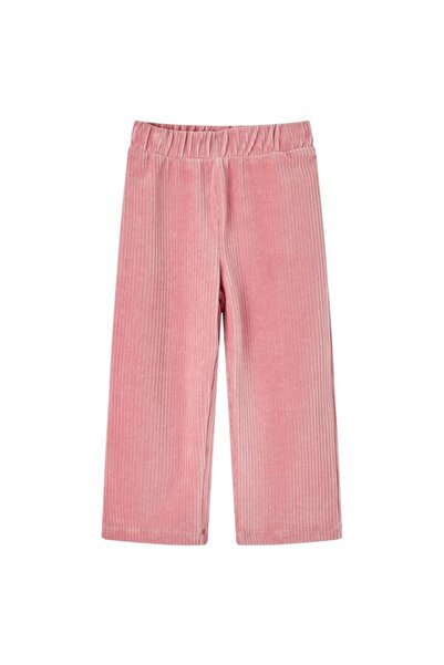 vidaxl Pantaloni de catifea pentru copii, roz, 128