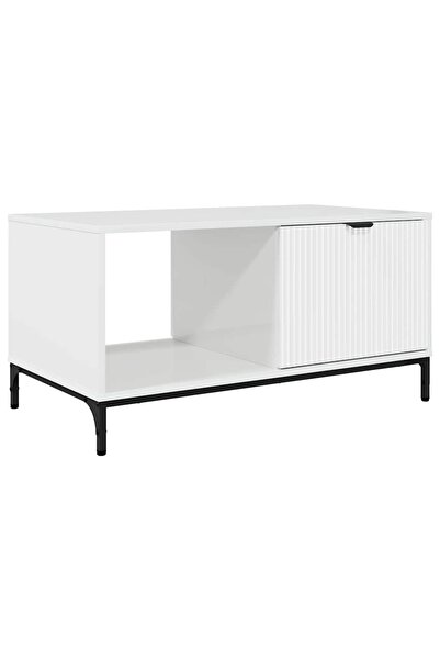 vidaxl Masă de cafea Alb lucios 90 x 49 x 46 cm Lemn compozit