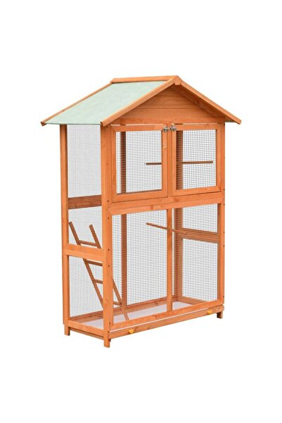 vidaxl Colivie pentru păsări, 125.5 x 59.5 x 164 cm, din lemn masiv de pin și...