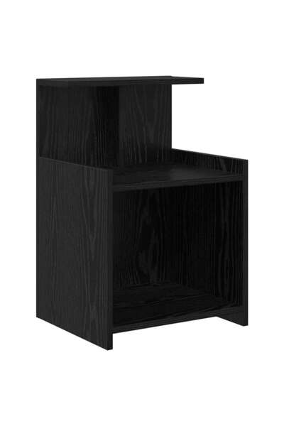 vidaxl Dulap de noapte Stejar Negru 40 x 35 x 60 cm Lemn compozit