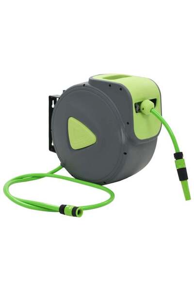 vidaxl Tambur automat retractabil pentru furtun, montat pe perete, 30 + 2 m