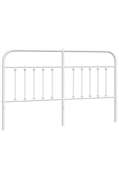 vidaxl Tăblie de pat de schimb metalică, alb, 180 cm