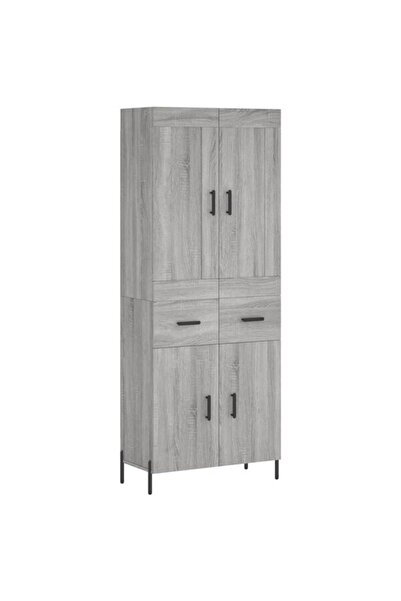 vidaxl Dulap înalt, gri Sonoma, 69,5 x 34 x 180 cm, lemn prelucrat