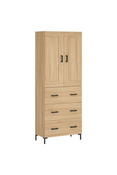 vidaxl Dulap înalt, stejar Sonoma, 69,5 x 34 x 180 cm, lemn prelucrat