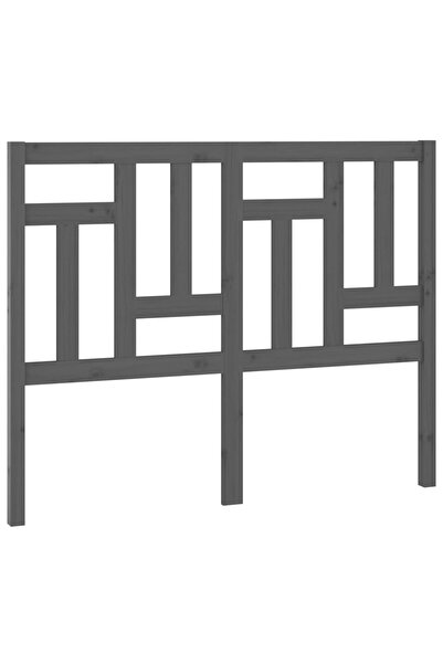 vidaxl Tăblie de pat, gri, 125,5x4x100 cm, lemn masiv de pin
