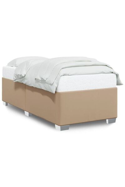 vidaxl Cadru de pat, cappuccino, 80 x 200 cm, piele ecologică