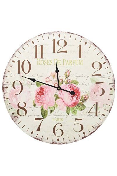 vidaxl Ceas de perete vintage, 60 cm, Floare