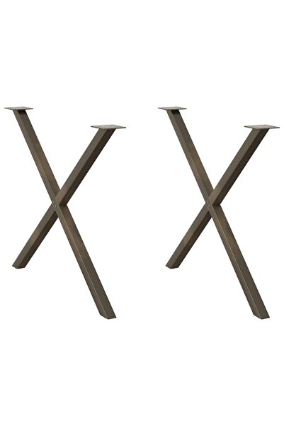 vidaxl Picioare de masă în formă de X, 2 buc., oțel , 90x(72-73) cm