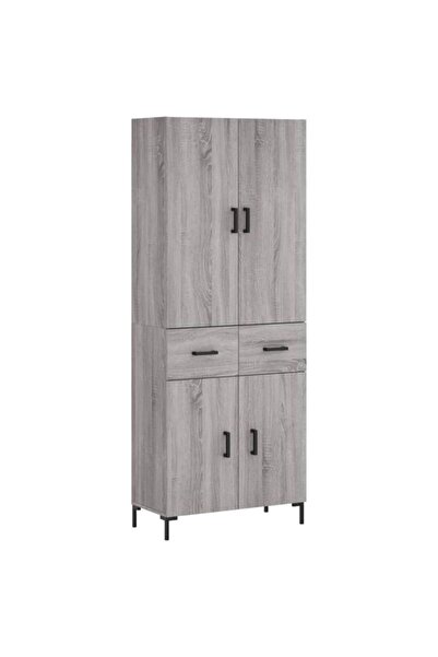 vidaxl Dulap înalt, gri Sonoma, 69,5 x 34 x 180 cm, lemn prelucrat