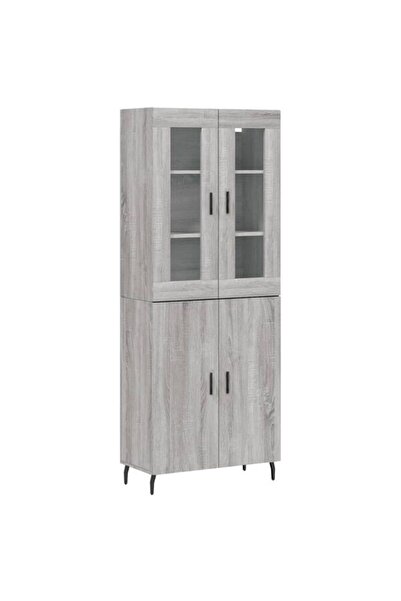 vidaxl Dulap înalt, gri Sonoma, 69,5 x 34 x 180 cm, lemn prelucrat