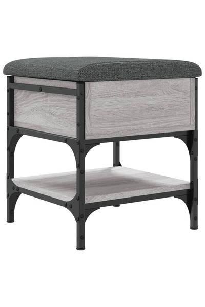 vidaxl Bancă de pantofi, gri sonoma, 42x42x45 cm, lemn prelucrat