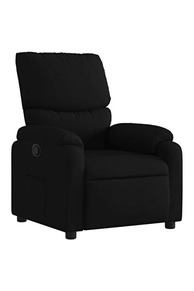 vidaxl Fotoliu rabatabil din material textil negru